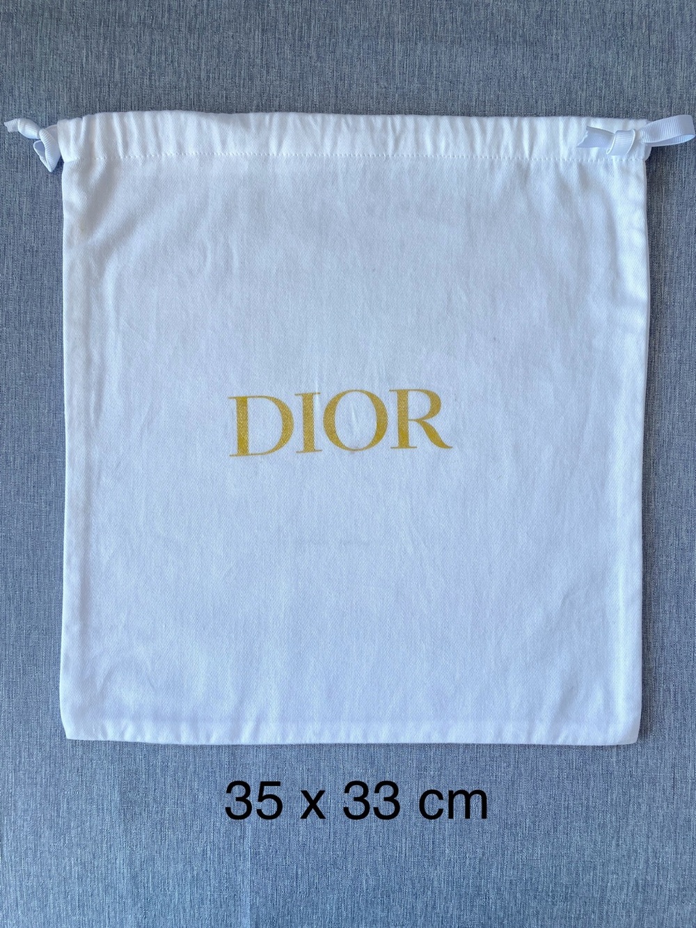 Authentic DIOR | Cotton Drawstring Dust Bag Gift Storage White
